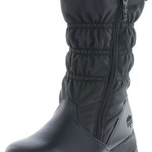 Totes Women's Black Quilted Winter Boots